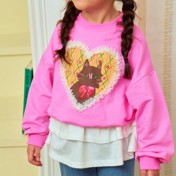 Firstblue - Korean Children Fashion - #childofig - Heart Printed Sweatshirts - 8