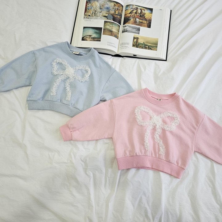 Firstblue - Korean Children Fashion - #childrensboutique - Tape Ribbon Sweatshirts - 8