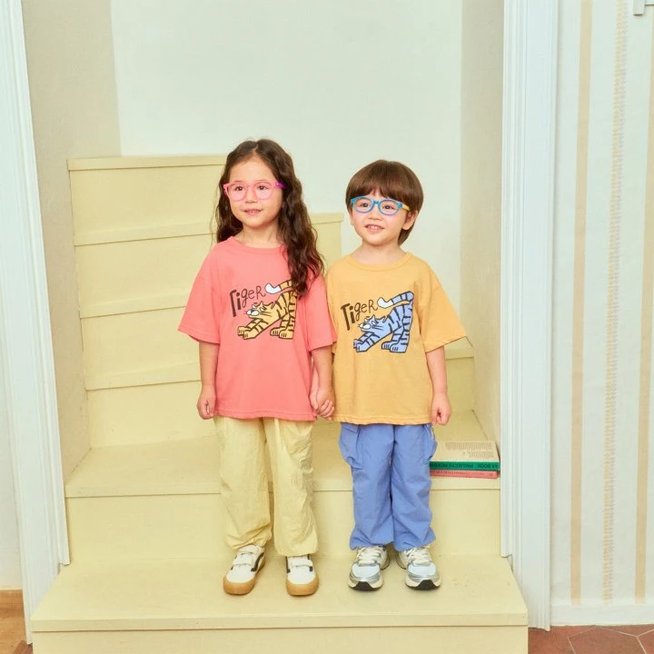 Firstblue - Korean Children Fashion - #childrensboutique - Tiger Printed Tee