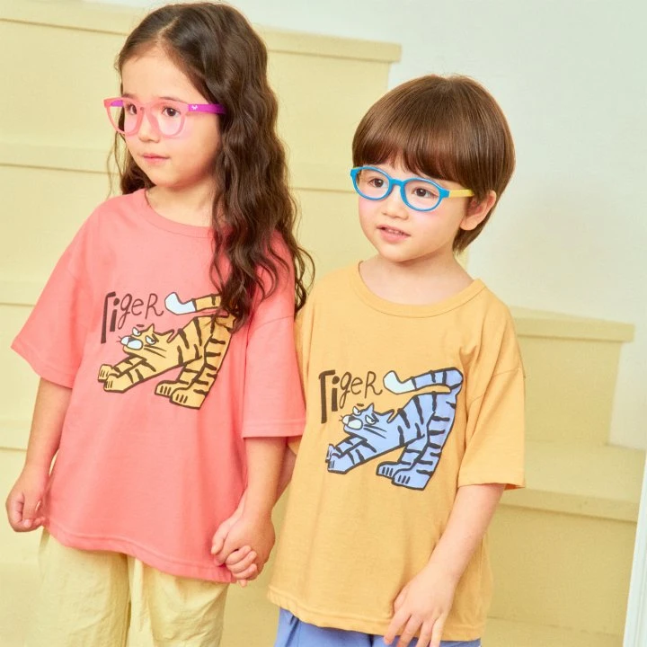 Firstblue - Korean Children Fashion - #designkidswear - Tiger Printed Tee - 2