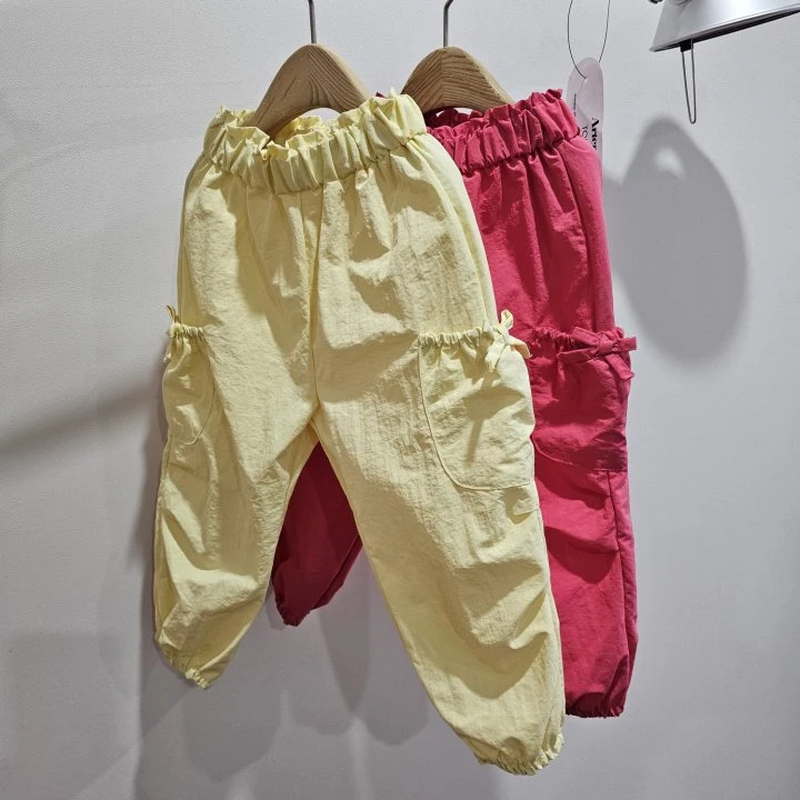 Firstblue - Korean Children Fashion - #discoveringself - Ribbon Cargo Pants - 3