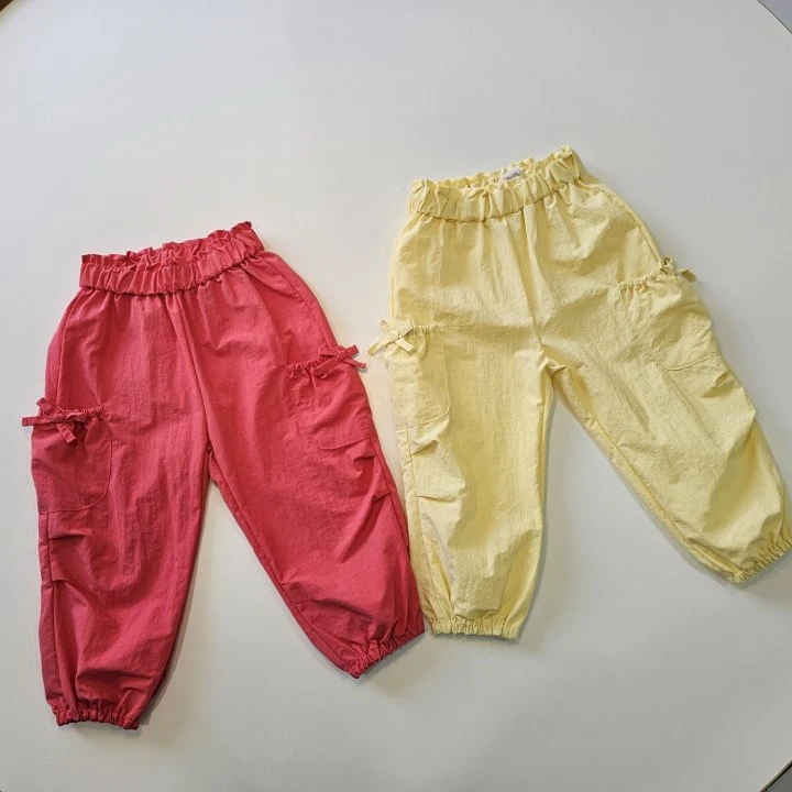 Firstblue - Korean Children Fashion - #discoveringself - Ribbon Cargo Pants - 4