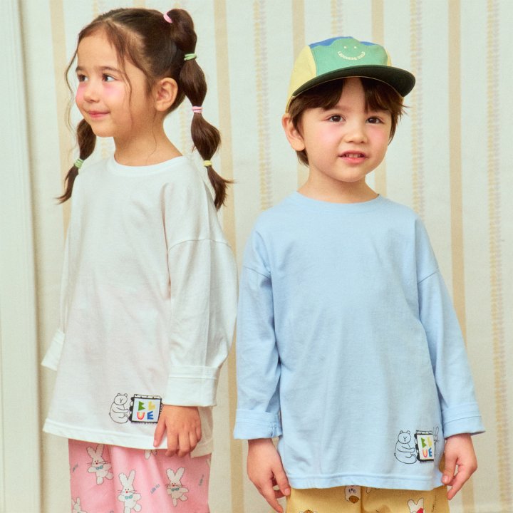 Firstblue - Korean Children Fashion - #fashionkids - Side Slit Long Tee - 5