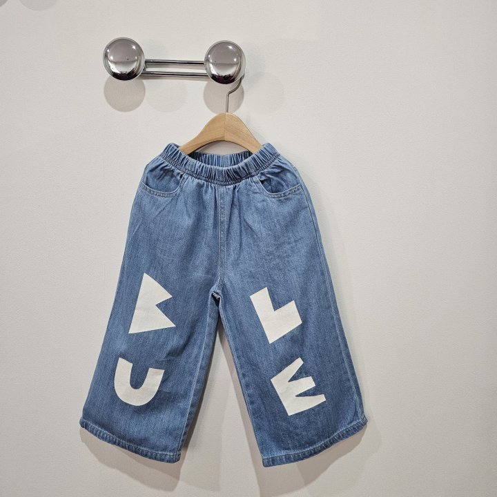 Firstblue - Korean Children Fashion - #kidsshorts - Blue Printed Jeans - 2