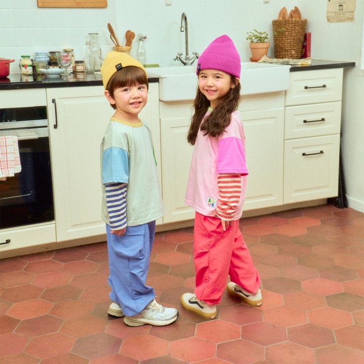 Firstblue - Korean Children Fashion - #kidsshorts - Double Sleeve Stripe Tee - 3