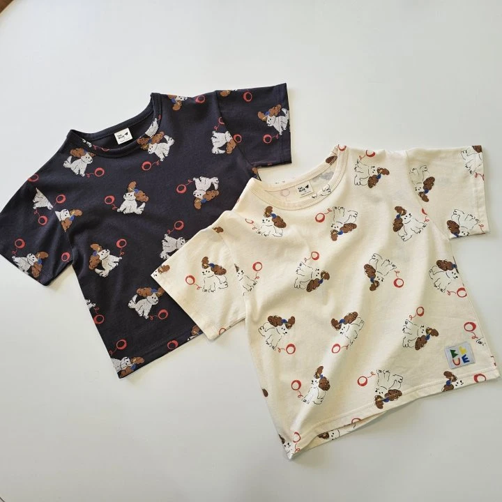 Firstblue - Korean Children Fashion - #littlefashionista - Dog Print Tee - 8