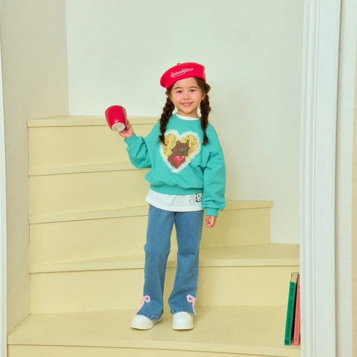 Firstblue - Korean Children Fashion - #magicofchildhood - Ribbon Slit Jeans - 5