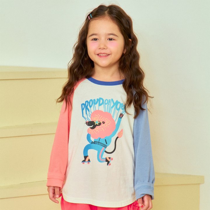 Firstblue - Korean Children Fashion - #magicofchildhood - Roller Skating Lion Tee - 7