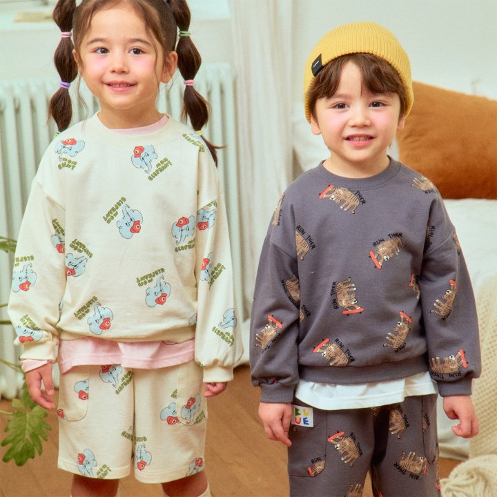 Firstblue - Korean Children Fashion - #magicofchildhood - Running Animal Sweatshirts - 4