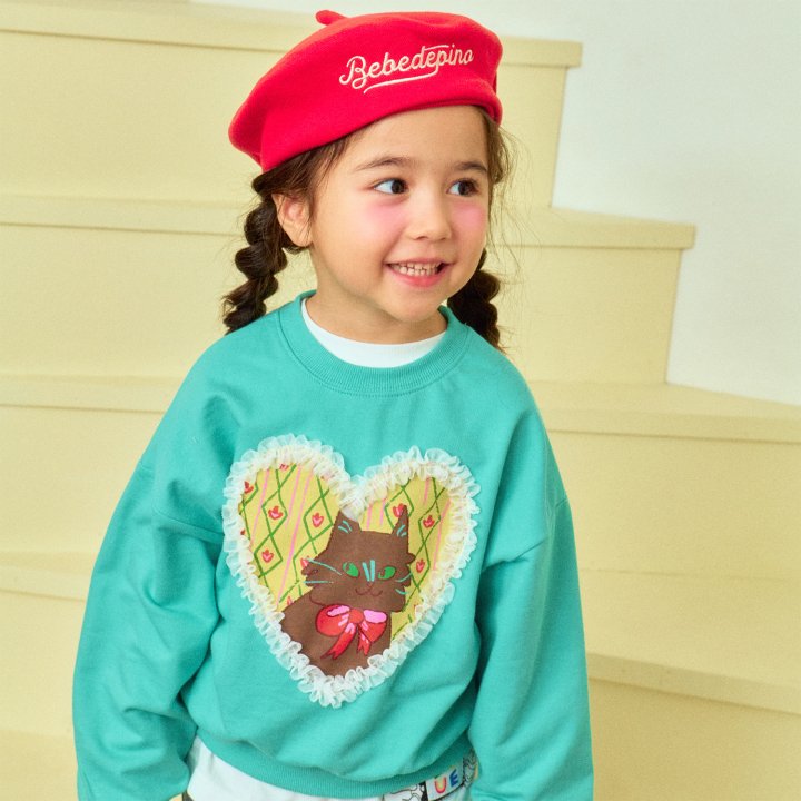 Firstblue - Korean Children Fashion - #minifashionista - Heart Printed Sweatshirts - 3