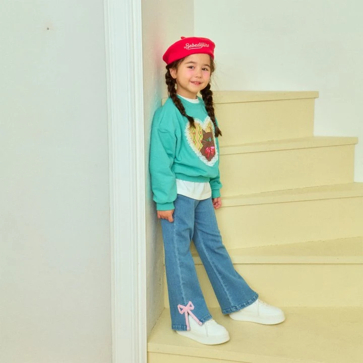 Firstblue - Korean Children Fashion - #minifashionista - Ribbon Slit Jeans - 6