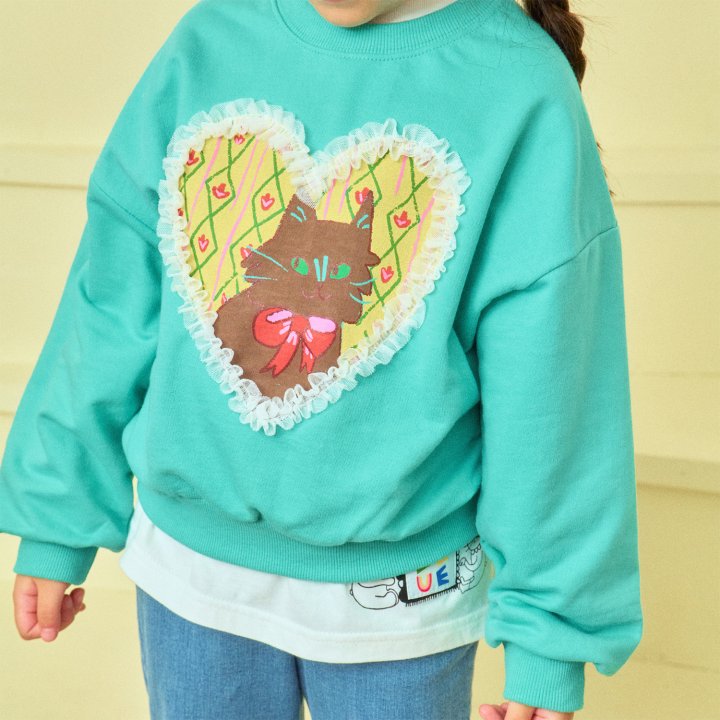 Firstblue - Korean Children Fashion - #minifashionista - Heart Printed Sweatshirts - 4