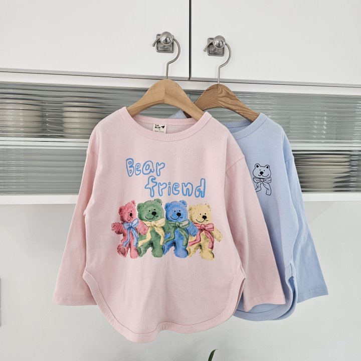 Firstblue - Korean Children Fashion - #prettylittlegirls - Bear Friend Tee - 8