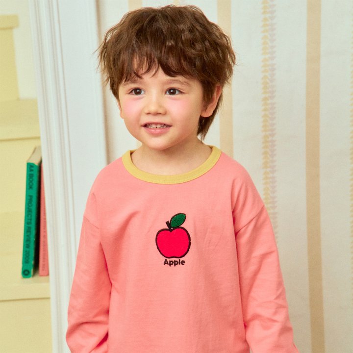 Firstblue - Korean Children Fashion - #stylishchildhood - Fruit Embroidery Tee - 9