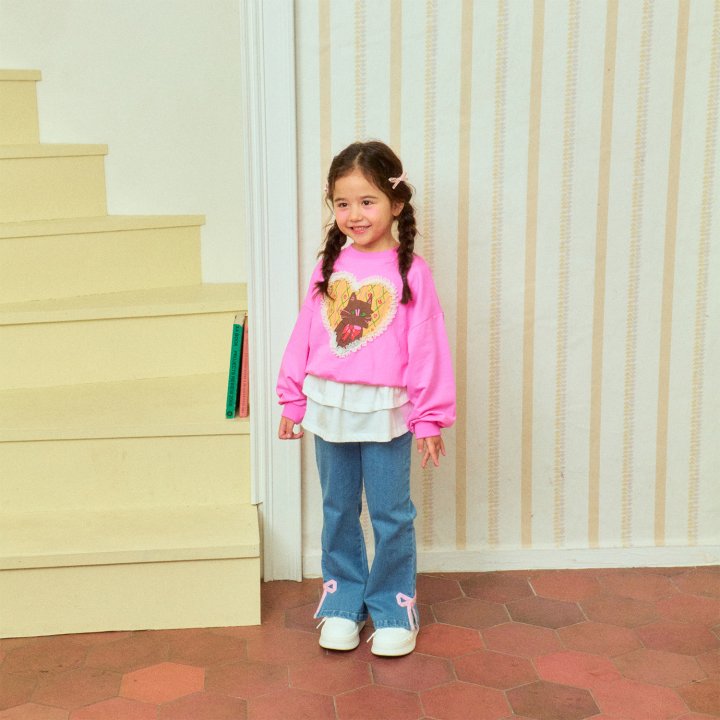 Firstblue - Korean Children Fashion - #todddlerfashion - Heart Printed Sweatshirts - 5