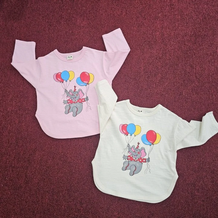 Firstblue - Korean Children Fashion - #todddlerfashion - Balloon Elephant Tee - 8