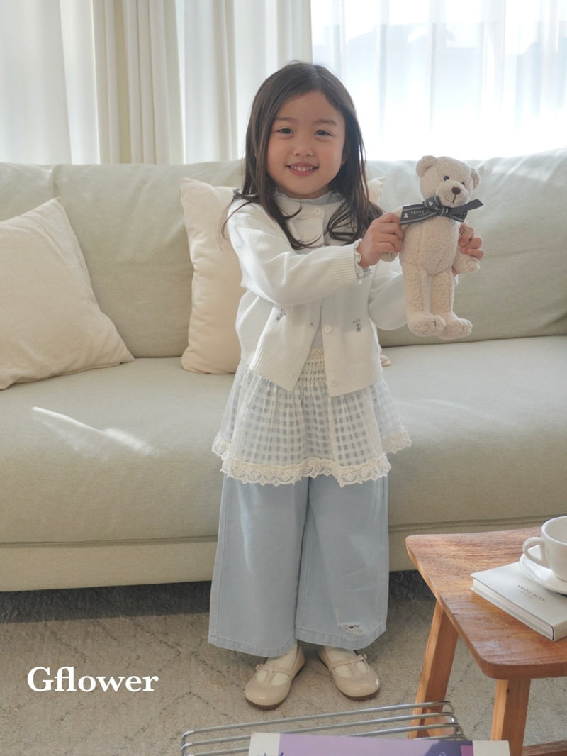 G Flower - Korean Children Fashion - #Kfashion4kids - Lace Jeans Set - 8