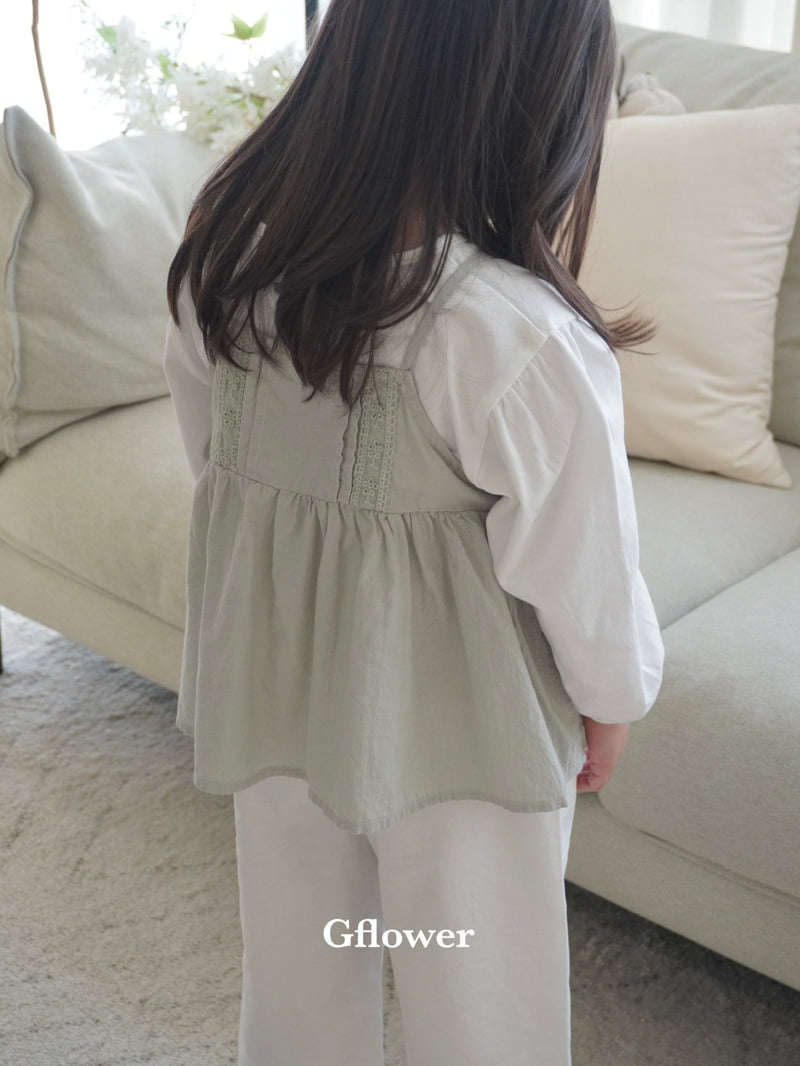 G Flower - Korean Children Fashion - #childofig - Lace Sleeveless - 4