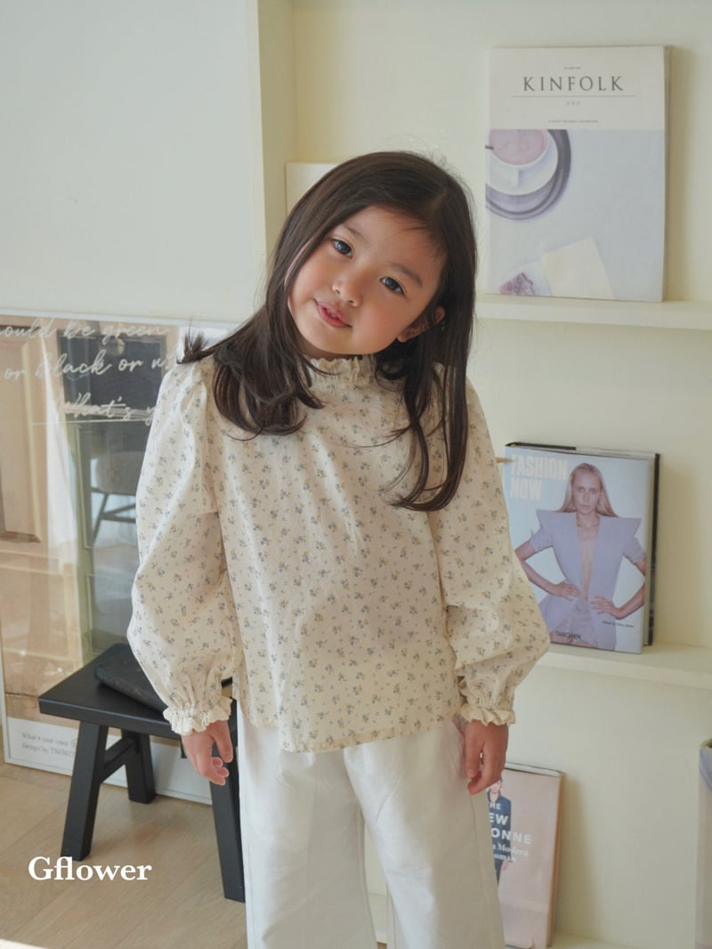 G Flower - Korean Children Fashion - #childofig - Flower Shirring Blouse - 2