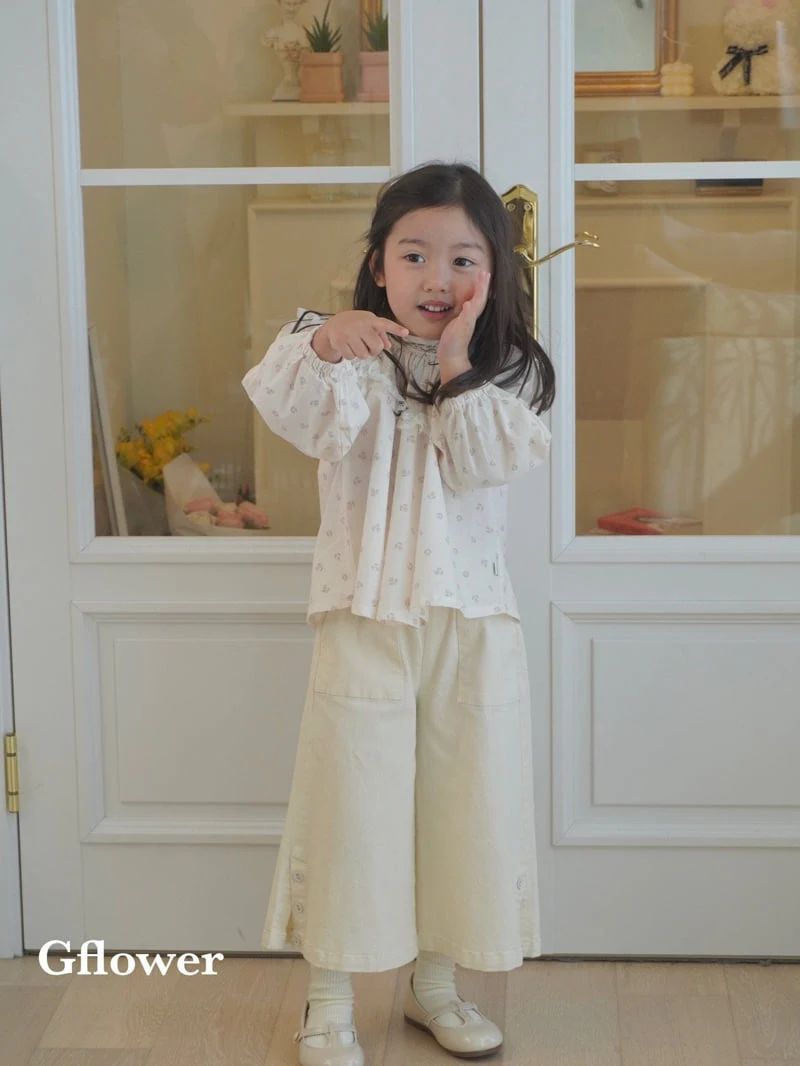 G Flower - Korean Children Fashion - #childofig - Flower Volume Blouse - 2