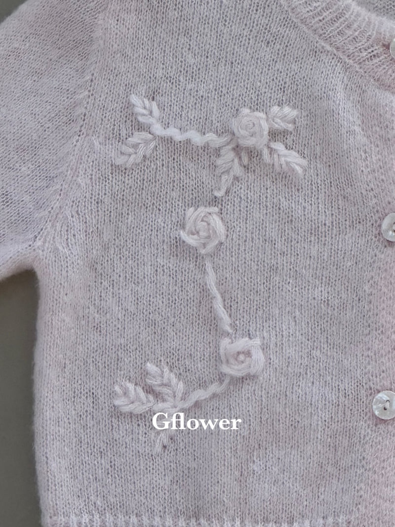 G Flower - Korean Children Fashion - #childrensboutique - Flower Knit Cardigan - 12