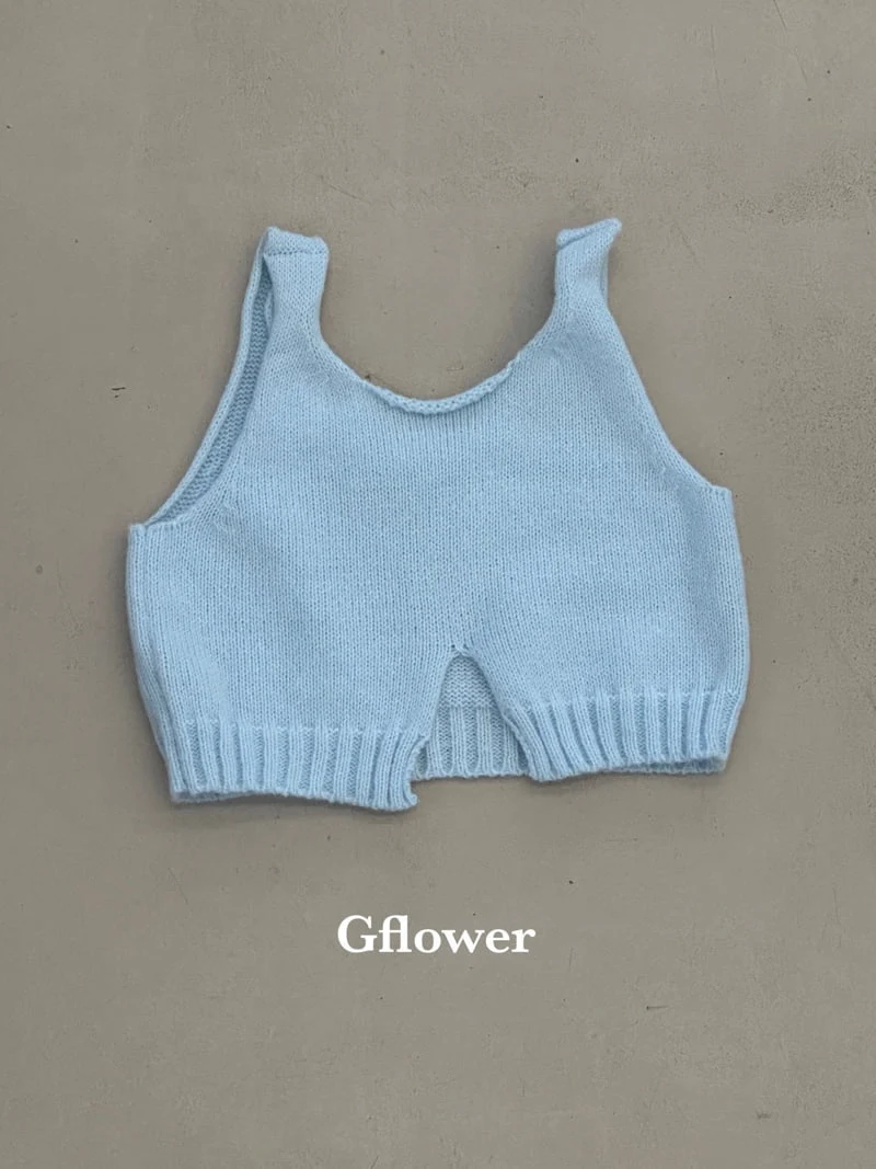 G Flower - Korean Children Fashion - #discoveringself - Blue Knit Vest - 12