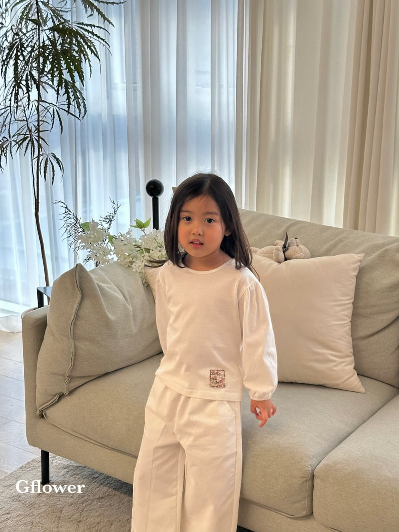 G Flower - Korean Children Fashion - #fashionkids - White Volume Tee