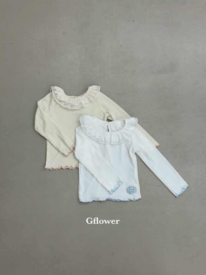 G Flower - Korean Children Fashion - #fashionkids - Lace Frill Tee - 10