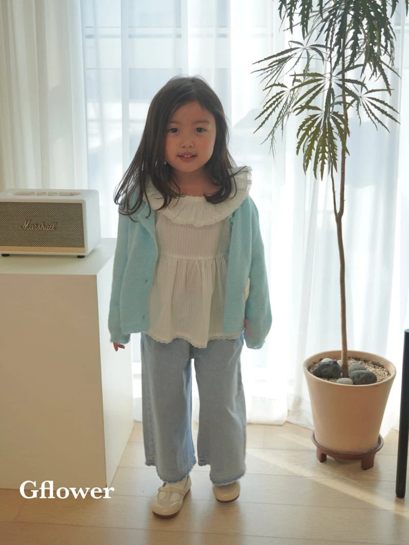 G Flower - Korean Children Fashion - #kidsshorts - Embroidered Jeans - 6