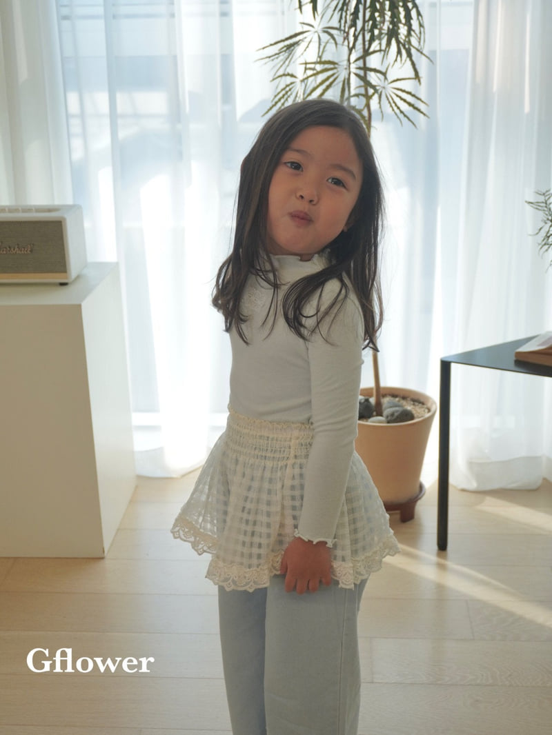 G Flower - Korean Children Fashion - #kidsshorts - Lace Jeans Set - 5