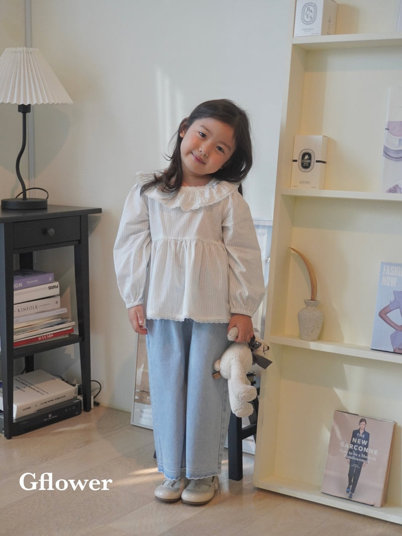 G Flower - Korean Children Fashion - #kidsshorts - Blue Blouse