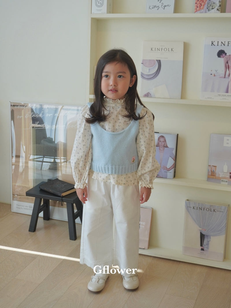 G Flower - Korean Children Fashion - #kidsshorts - Flower Shirring Blouse - 8