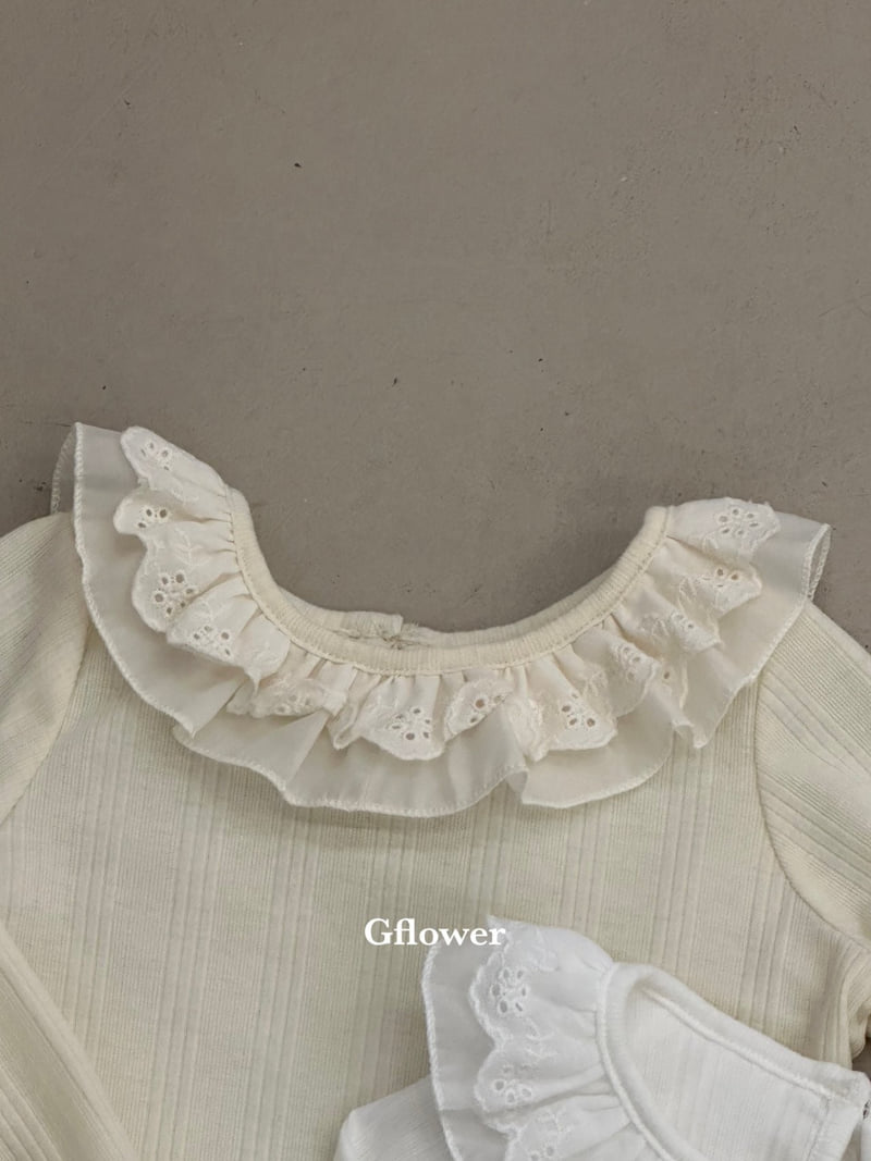 G Flower - Korean Children Fashion - #kidsstore - Lace Frill Tee - 12