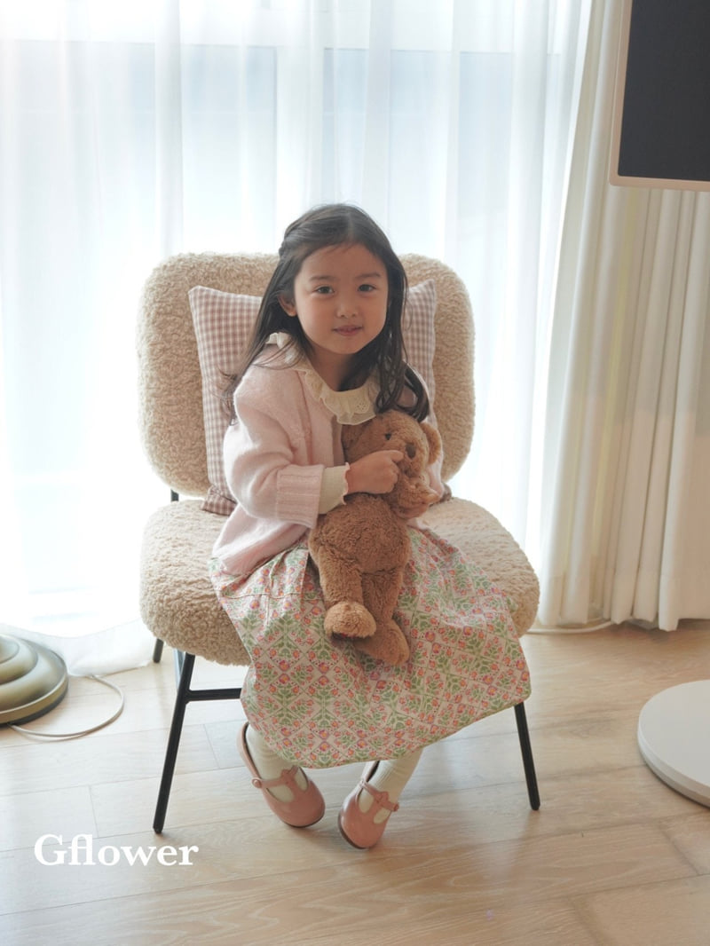 G Flower - Korean Children Fashion - #kidzfashiontrend - Flower Knit Cardigan - 2