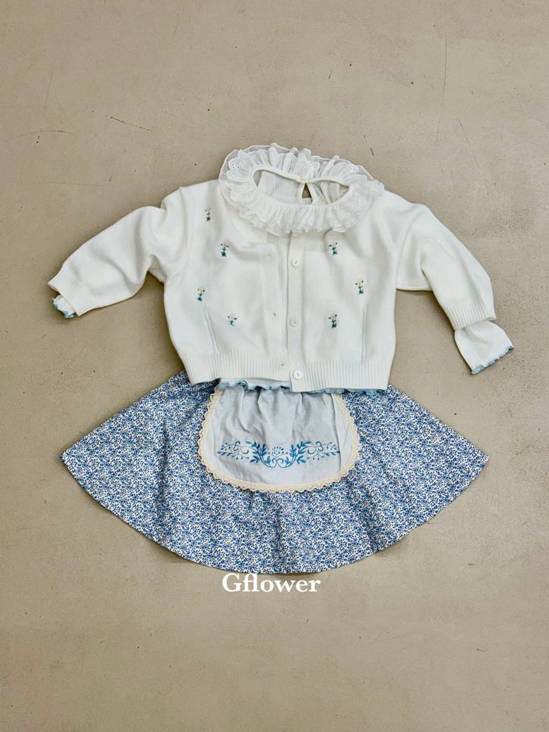 G Flower - Korean Children Fashion - #kidzfashiontrend - Embroidered Flower Knit Cardigan - 12