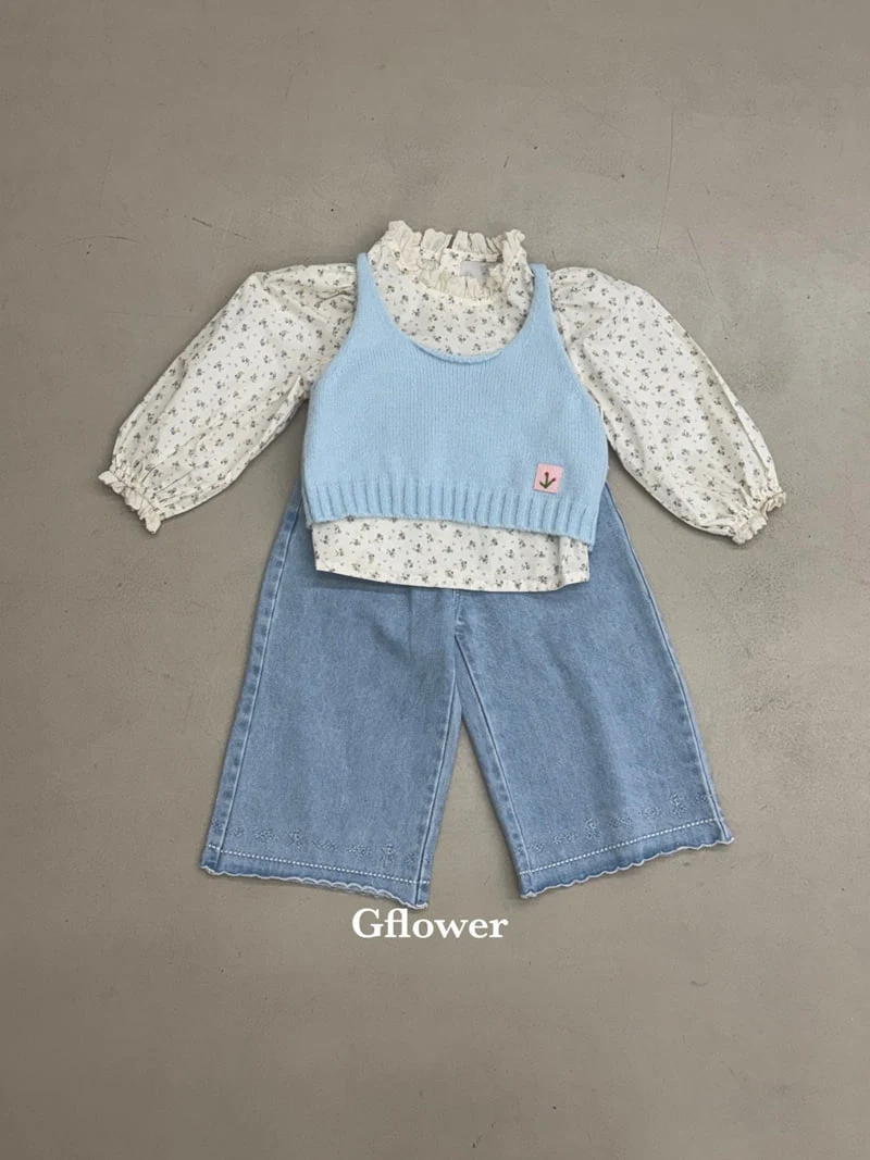 G Flower - Korean Children Fashion - #littlefashionista - Embroidered Jeans - 10