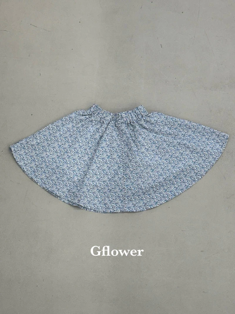 G Flower - Korean Children Fashion - #littlefashionista - Blue Skirt - 10