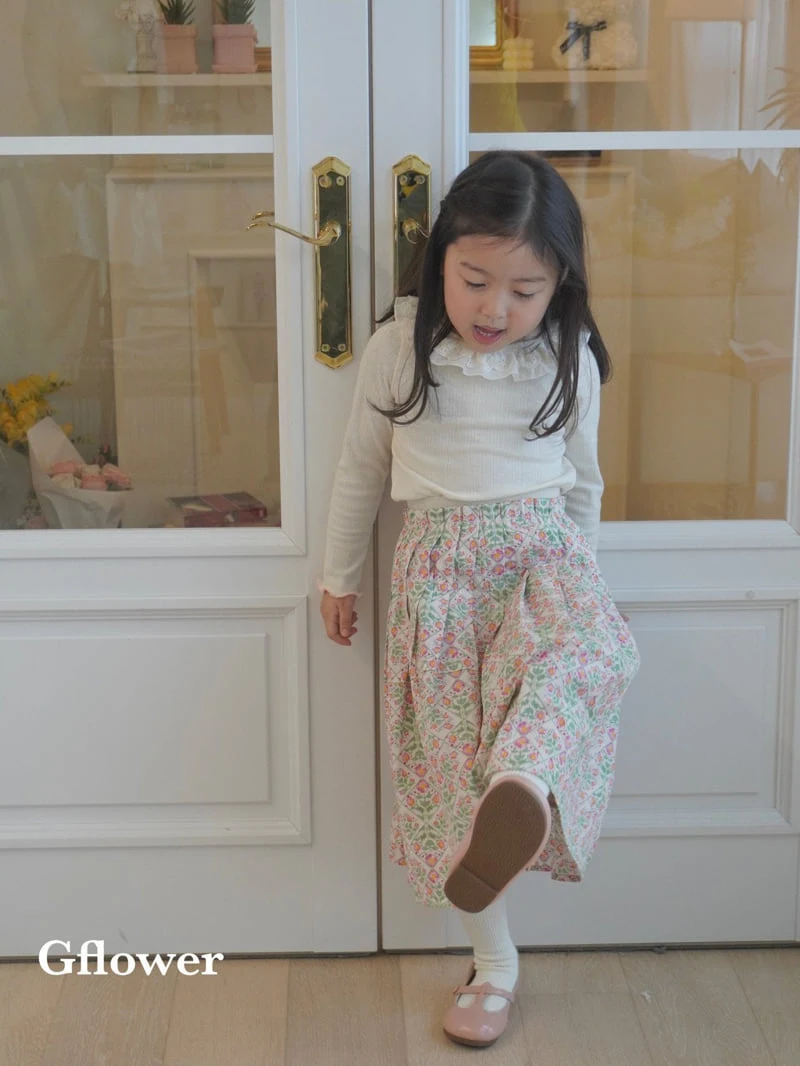 G Flower - Korean Children Fashion - #littlefashionista - Floral Skirt - 8