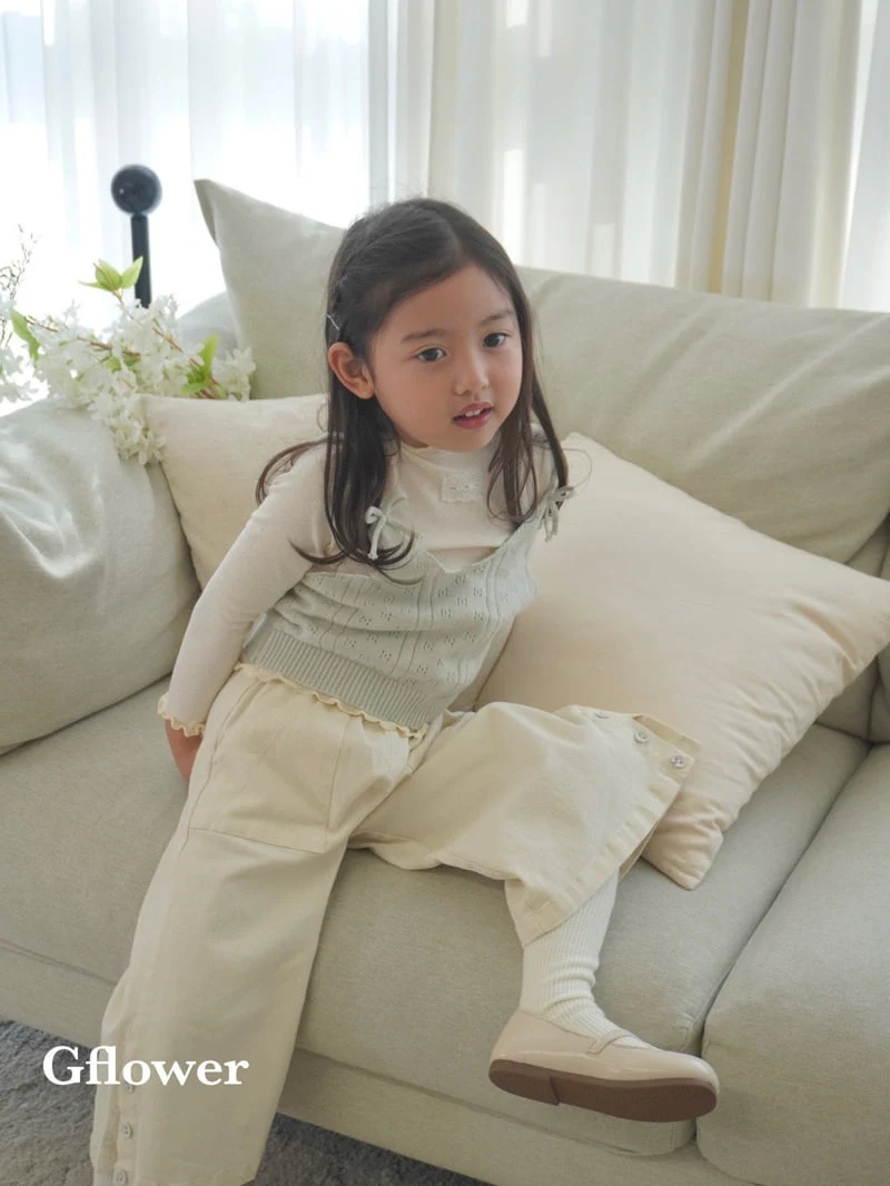 G Flower - Korean Children Fashion - #magicofchildhood - Ribbon Knit Vest - 4