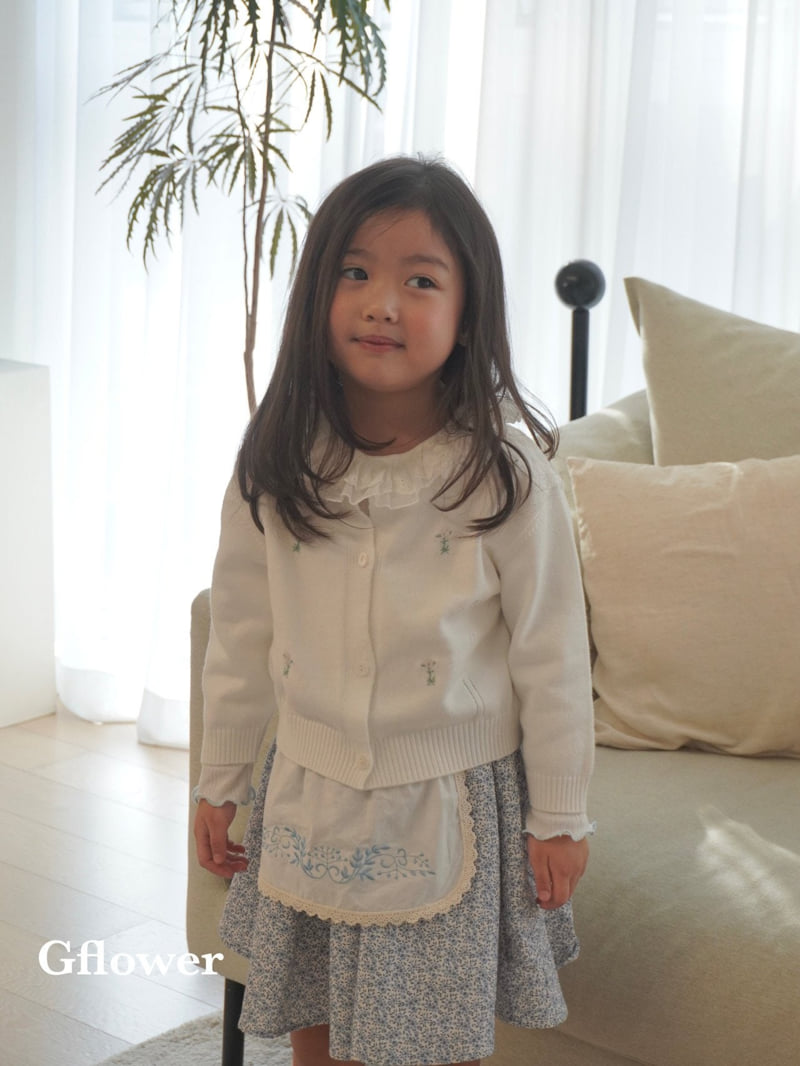 G Flower - Korean Children Fashion - #prettylittlegirls - Embroidered Flower Knit Cardigan