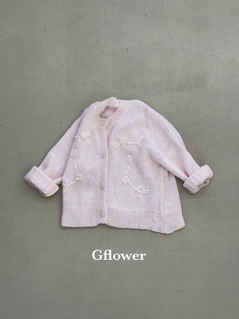 G Flower - Korean Children Fashion - #stylishchildhood - Flower Knit Cardigan - 10