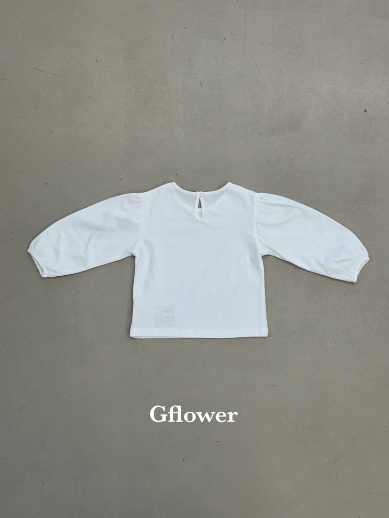 G Flower - Korean Children Fashion - #todddlerfashion - White Volume Tee - 10