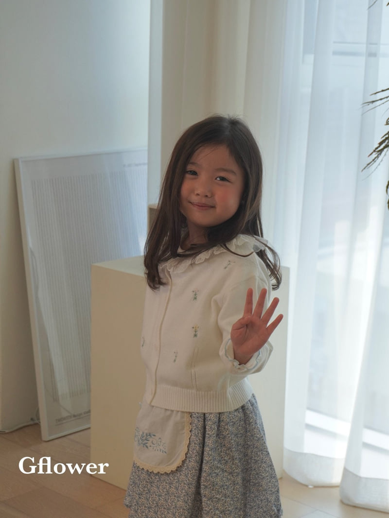 G Flower - Korean Children Fashion - #todddlerfashion - Embroidered Flower Knit Cardigan - 2