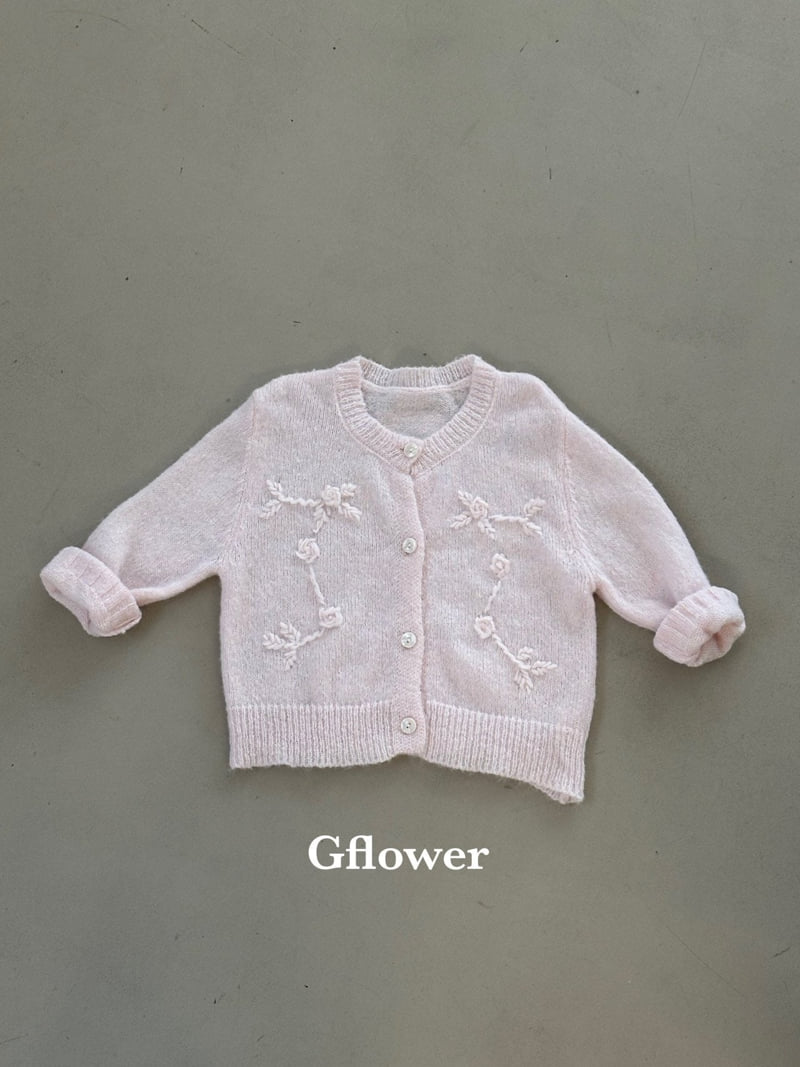 G Flower - Korean Children Fashion - #toddlerclothing - Flower Knit Cardigan - 9