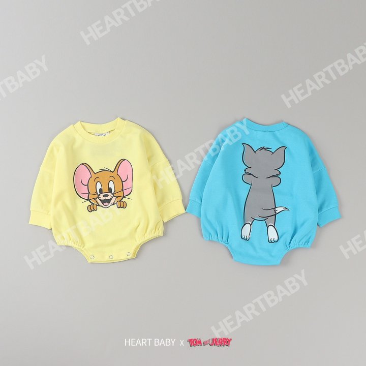 Heart Baby - Korean Baby Fashion - #onlinebabyshop - Tom Jerry Peekaboo Suit - 4