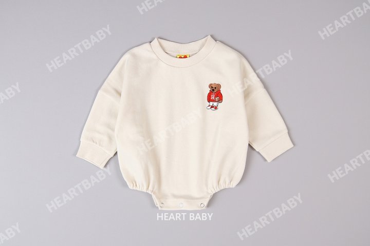 Heart Baby - Korean Baby Fashion - #babyfever - Bear Embroidery Suit - 9