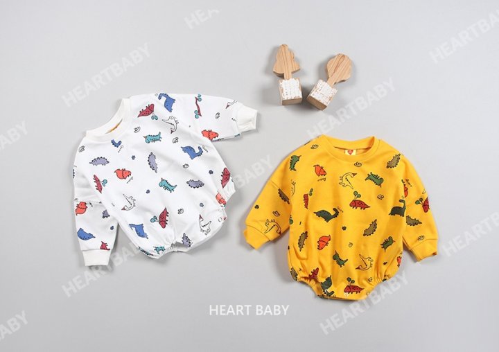 Heart Baby - Korean Baby Fashion - #babyoutfit - Dino Suit