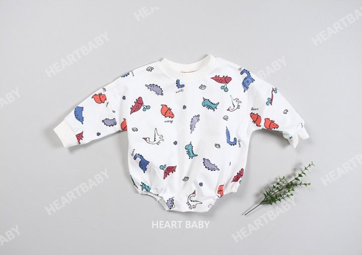 Heart Baby - Korean Baby Fashion - #babywear - Dino Suit - 4