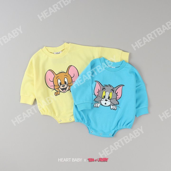 Heart Baby - Korean Baby Fashion - #onlinebabyboutique - Tom Jerry Peekaboo Suit - 2