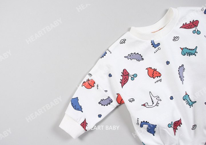 Heart Baby - Korean Baby Fashion - #smilingbaby - Dino Suit - 6